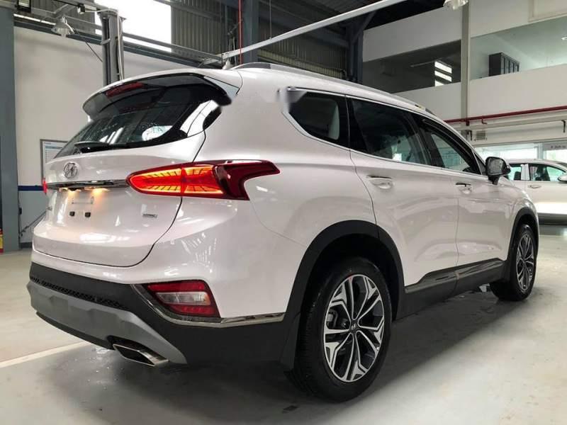 Hyundai Santa Fe  2.4 AT 2019 - Bán ô tô Hyundai Santa Fe đời 2019, màu trắng