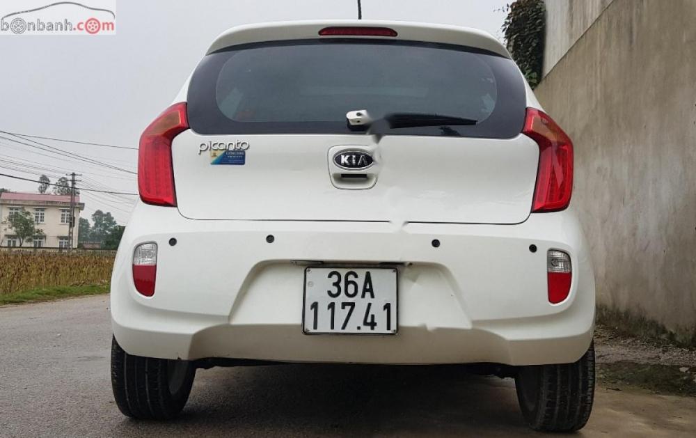 Kia Picanto 1.25 AT 2012 - Cần bán xe Kia Picanto 1.25 số tự động, đời 2012, máy xăng, màu trắng, nội thất màu ghi, dáng Hatchback