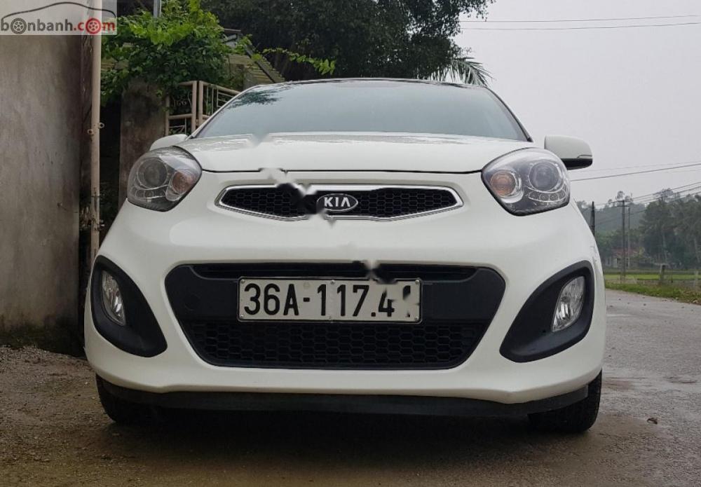 Kia Picanto 1.25 AT 2012 - Cần bán xe Kia Picanto 1.25 số tự động, đời 2012, máy xăng, màu trắng, nội thất màu ghi, dáng Hatchback