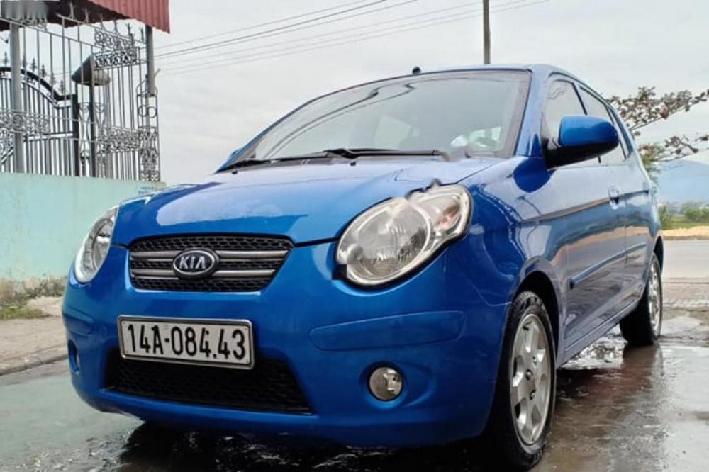 Kia Picanto 1.1 AT 2008 - Bán xe Kia Picanto 1.1 AT năm sản xuất 2008, màu xanh lam, nhập khẩu  