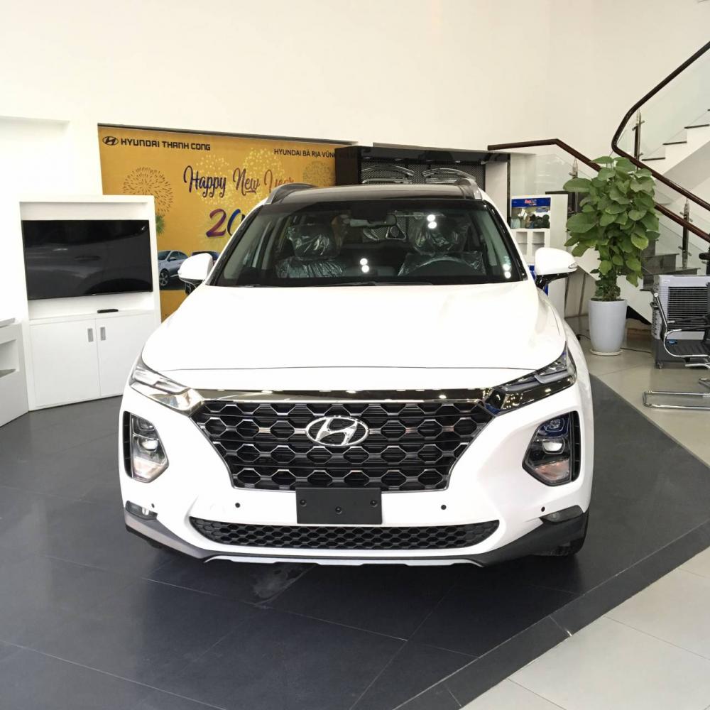 Hyundai Santa Fe 2.4 AT 2019 - Vũng Tàu _xe sẵn giao ngay_Hyundai Santafe 2019, chỉ 435tr hỗ trợ góp + tặng gói phụ kiện hấp dẫn, LH 0933222638