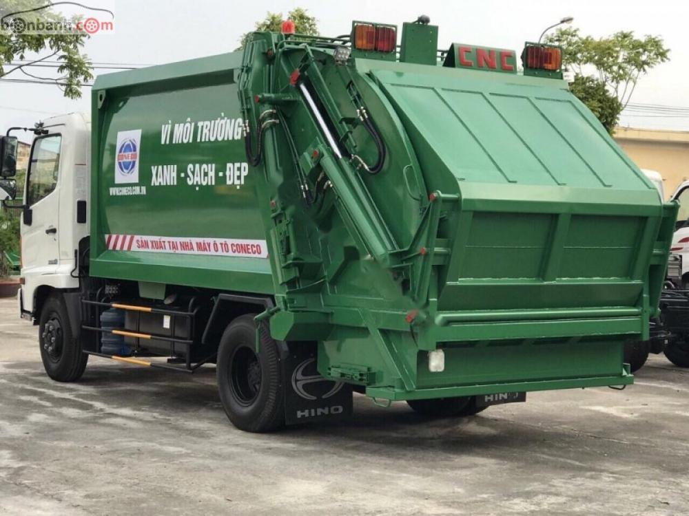 Hino 500 Series   2018 - Bán ô tô chở rác_cuốn ép rác 9 khối Hino thùng inox 430