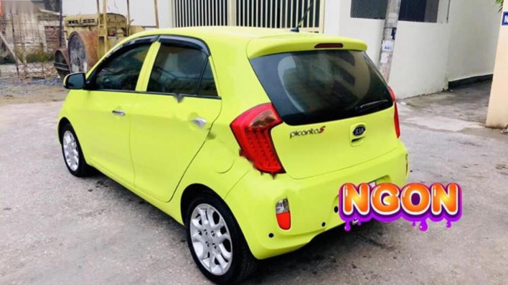 Kia Picanto S 1.25 MT 2013 - Bán ô tô Kia Picanto S 1.25 MT sản xuất năm 2013, màu vàng  