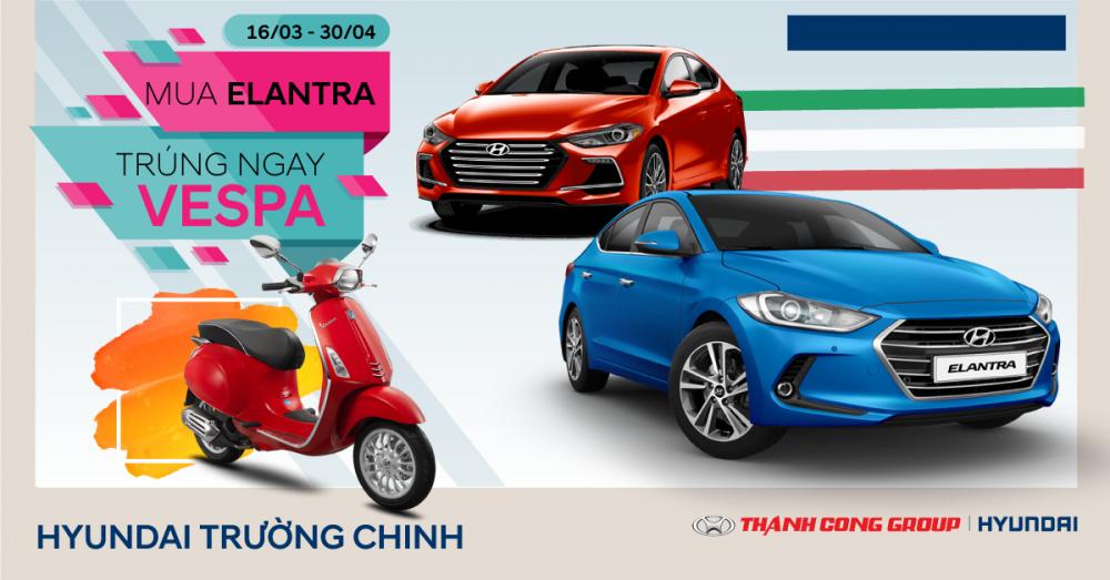 Hyundai Elantra 2019 - Mua Elantra trúng ngay Vespa, KM giá gốc từ 523 triệu đồng