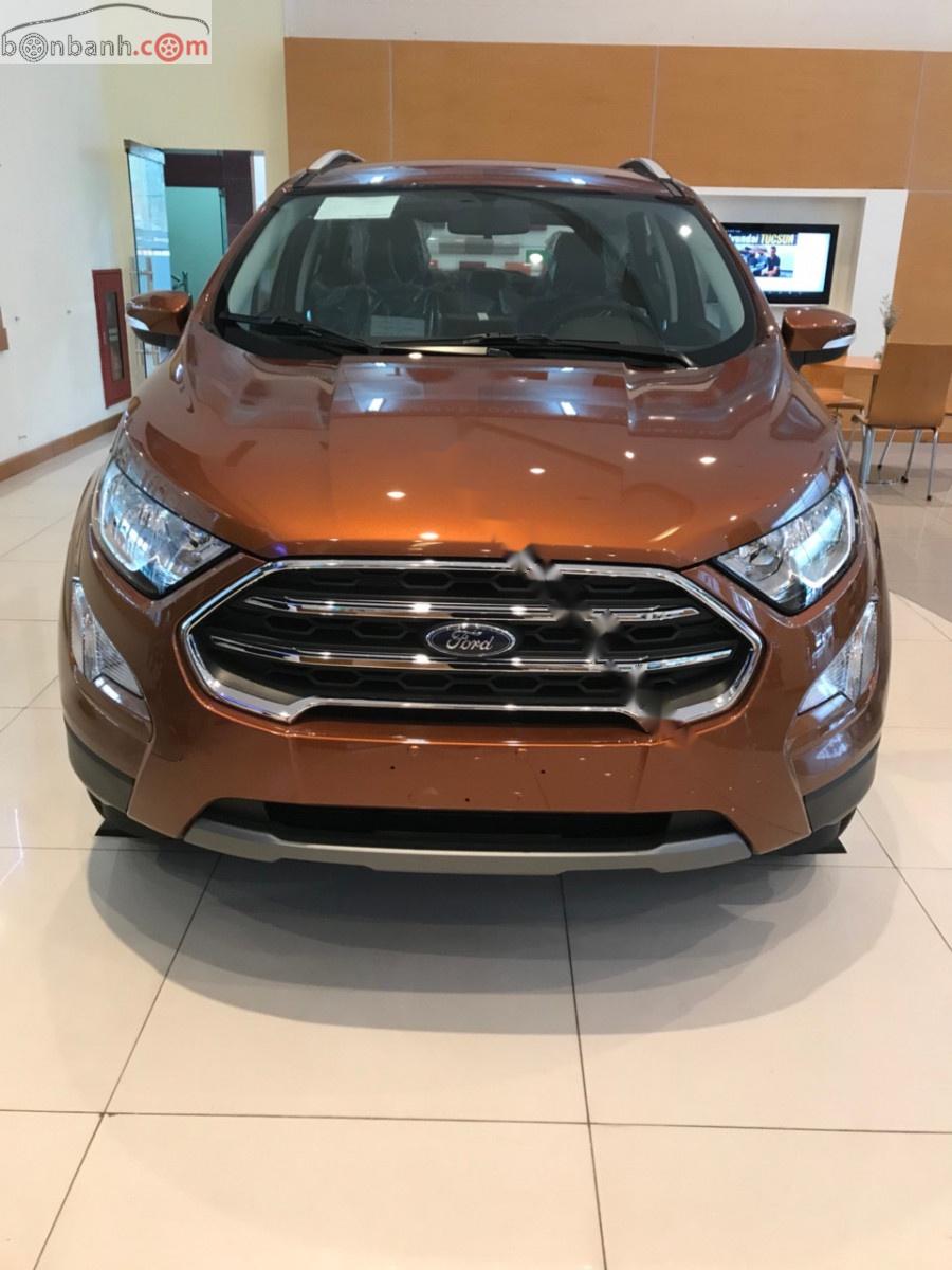 Ford EcoSport Titanium 1.5L AT 2019 - Bán xe Ford EcoSport Titanium 2019, số tự động, máy xăng, màu nâu