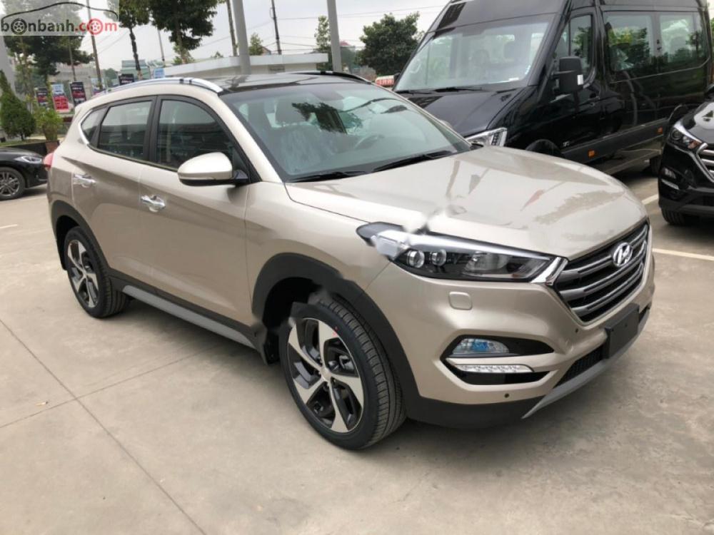 Hyundai Tucson 1.6 AT Turbo 2019 - Bán Hyundai Tucson 1.6 Turbo màu vàng cát 2019