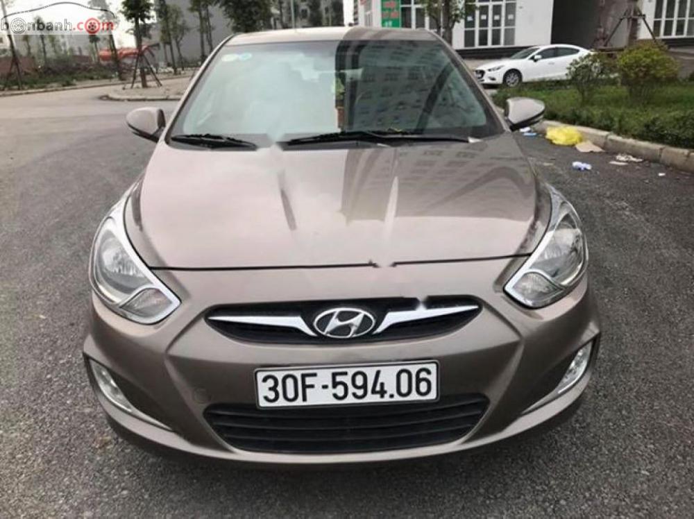 Hyundai Accent 1.4 AT 2011 - Bán Hyundai Accent 1.4 AT đời 2011, màu nâu, nhập khẩu, số tự động 