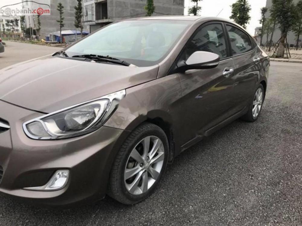 Hyundai Accent 1.4 AT 2011 - Bán Hyundai Accent 1.4 AT đời 2011, màu nâu, nhập khẩu, số tự động 