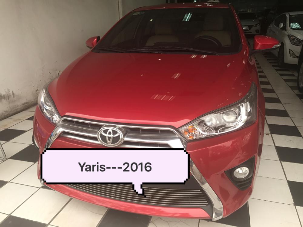 Toyota Yaris 1.3G 2016 - Cần bán Toyota Yaris sản xuất 2016 màu đỏ, nhập khẩu