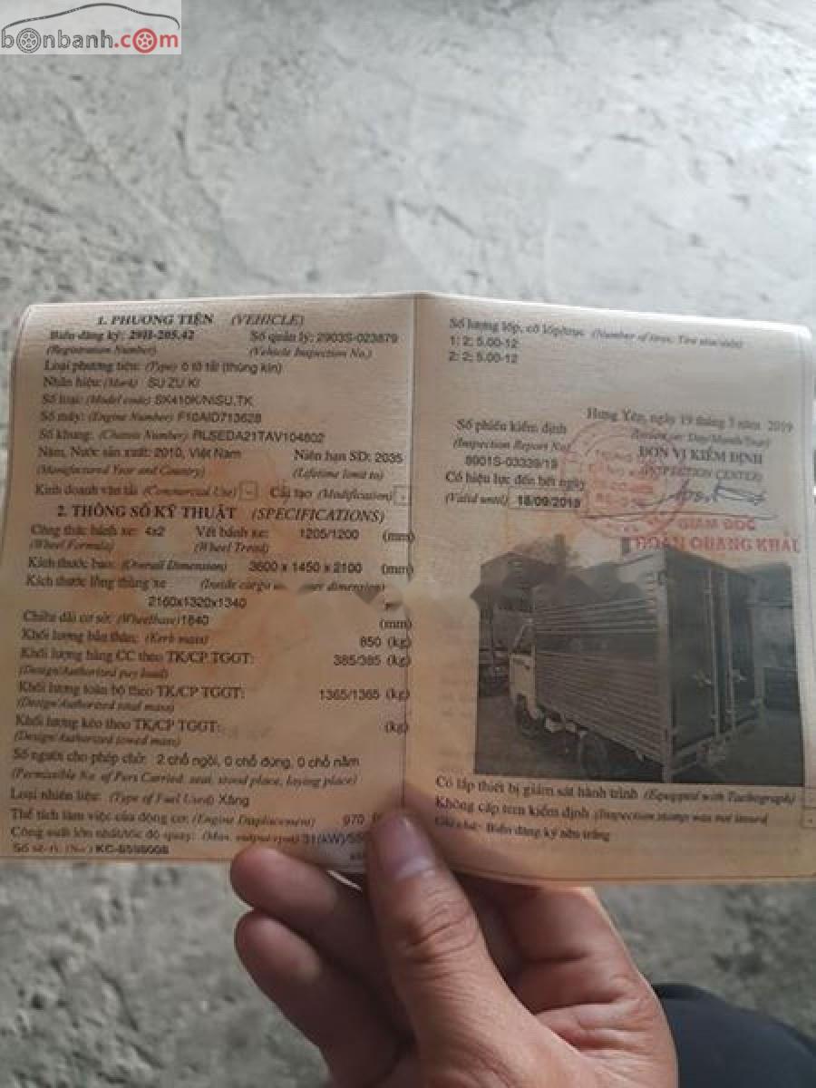 Suzuki Super Carry Truck 1.0 MT 2010 - Cần bán Suzuki Super Carry Truck 1.0 MT 2010, màu trắng