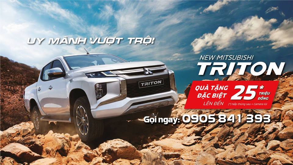 Mitsubishi Triton 4x2 AT 2019 - Bán Triton 2019, tặng bộ phụ kiện 25 triệu đồng khi mua xe New