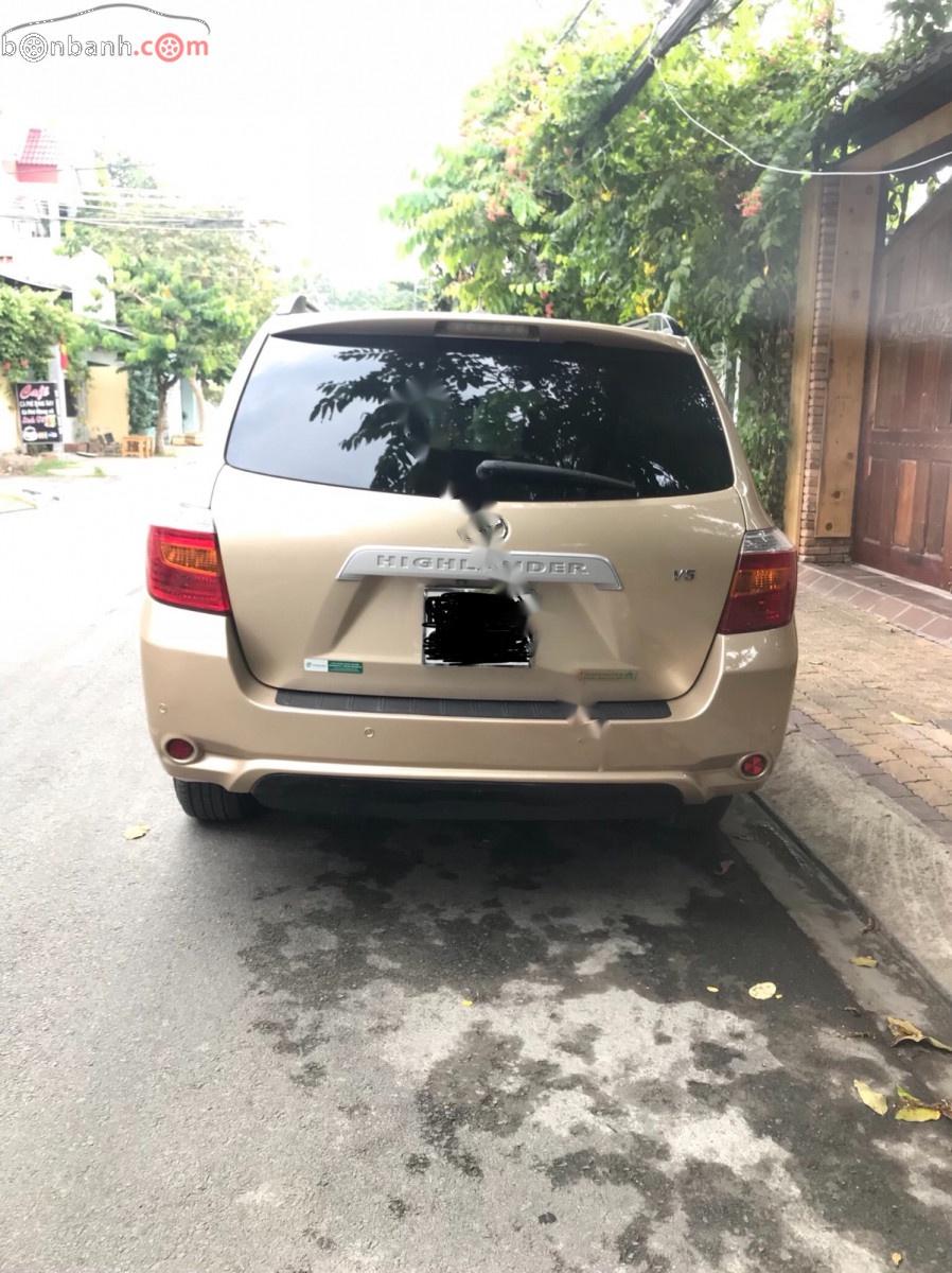 Toyota Highlander 3.5 2008 - Bán xe Toyota Highlander 3.5 đời 2008, màu vàng, xe nhập đã đi 80000 km