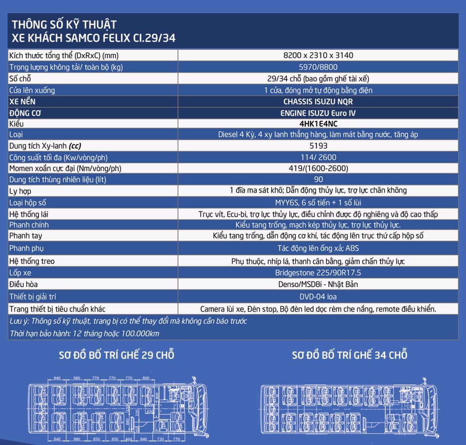 FAW 2019 - Samco Felix CI 29/34 chỗ thế hệ mới 2019