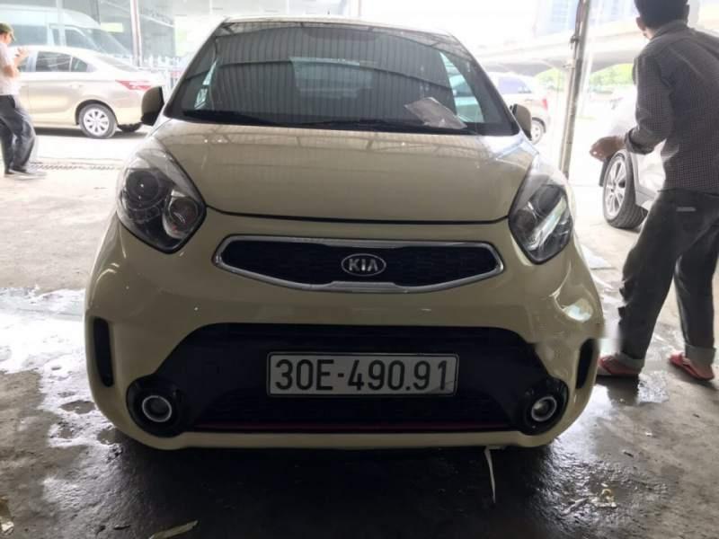 Kia Morning   SI 1.25 AT  2016 - Bán lại xe Kia Morning SI 1.25 AT đời 2016, màu kem (be), 445tr