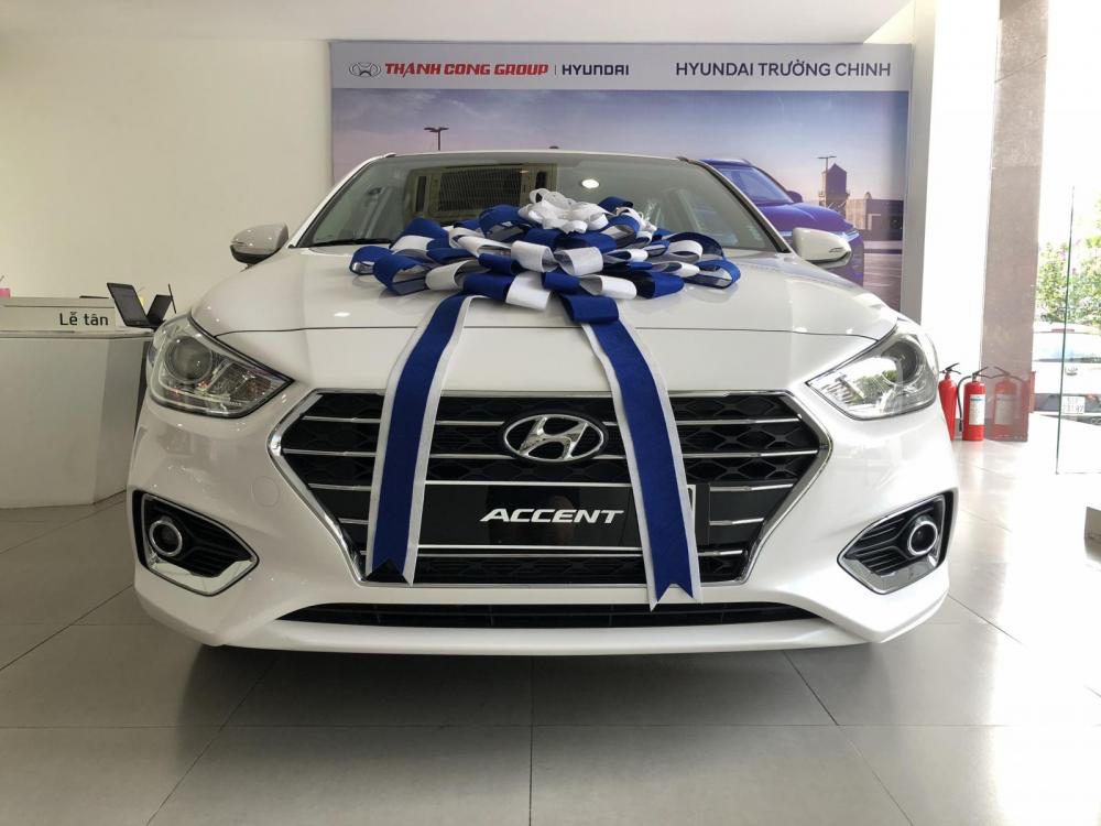 Hyundai Accent 1.4 MT 2019 - Hyundai Accent 1.4 MT màu trắng xe giao ngay, hỗ trợ vay 85%, hồ sơ nhanh chóng