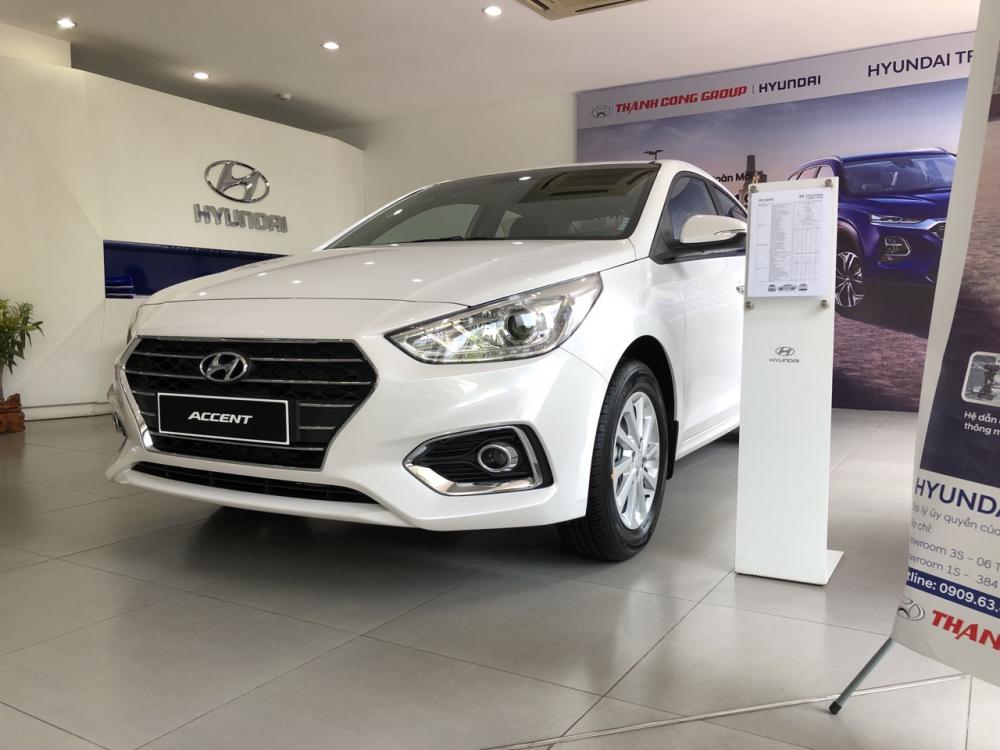 Hyundai Accent 1.4 MT 2019 - Hyundai Accent 1.4 MT màu trắng xe giao ngay, hỗ trợ vay 85%, hồ sơ nhanh chóng