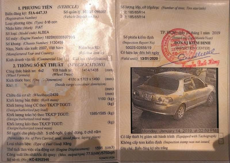 Fiat Albea HLX 1.6 MT 2007 - Bán xe Fiat Albea HLX 1.6 MT 2007, màu vàng, xe nhập xe gia đình