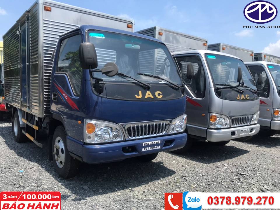 2019 - Jac 2t4 hạ tải 2017, thùng bạt dài 3m7, ga cơ giá mềm