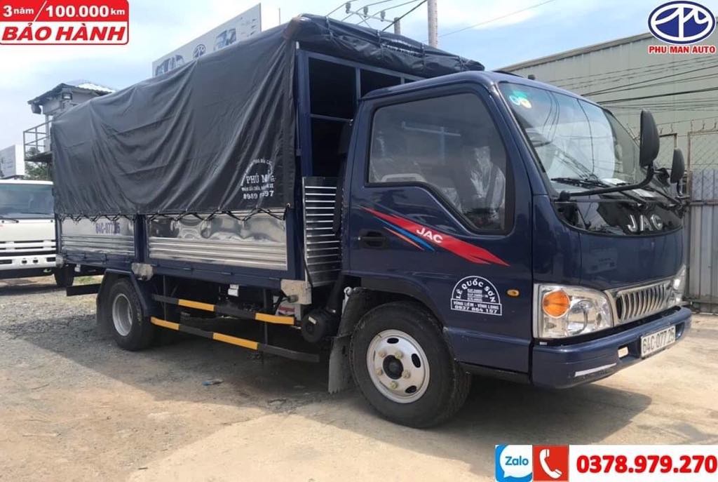 2019 - Jac 2t4 2017, thùng bạt dài 3m7, ga cơ mạnh mẽ