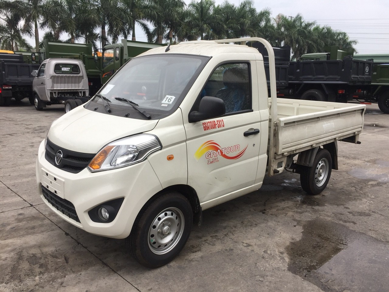 Xe tải 500kg - dưới 1 tấn Foton 2019 - Bán xe Foton thùng lửng 1.5L 990kg màu trắng, đời 2019 - 40tr nhận xe