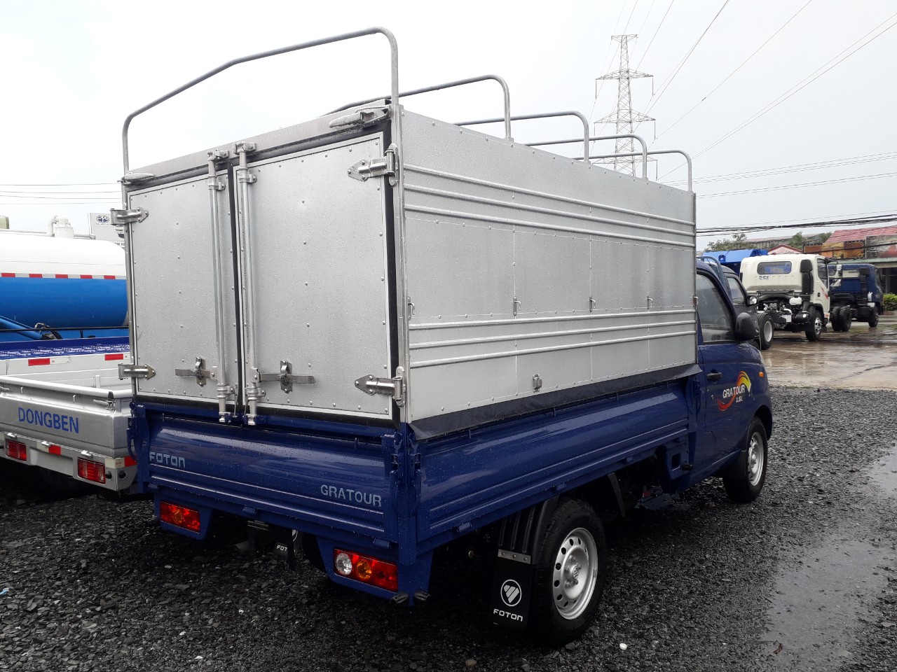 Xe tải 500kg - dưới 1 tấn Foton 2019 - Bán xe Foton 1.5L thùng mui bạt 990kg 2019 màu xanh - Hỗ trợ trả góp 80%