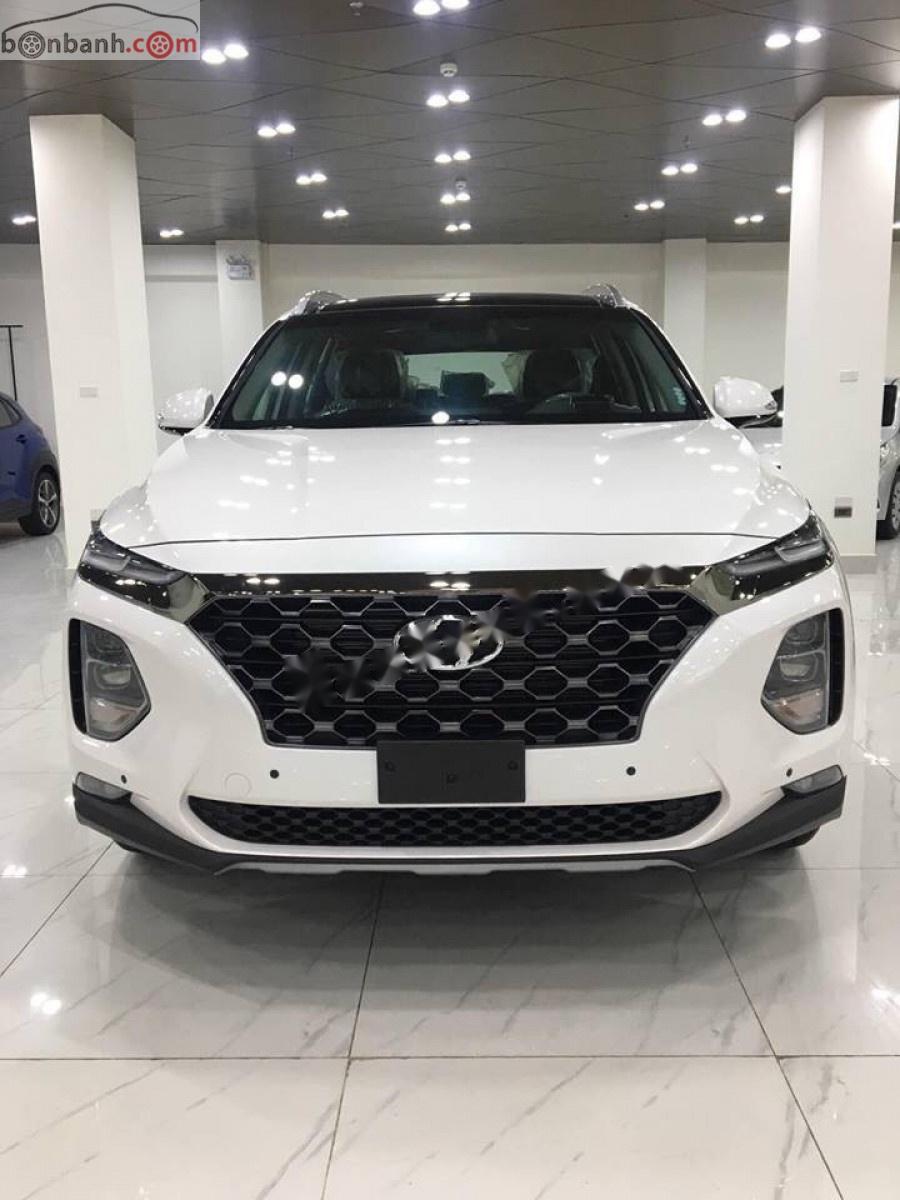 Hyundai Santa Fe Premium 2.4L HTRAC 2019 - Bán ô tô Hyundai Santa Fe Premium 2.4L HTRAC năm 2019, màu trắng