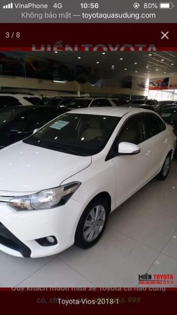 Toyota Vios   2018 - Cần bán lại xe Toyota Vios năm sản xuất 2018, màu trắng