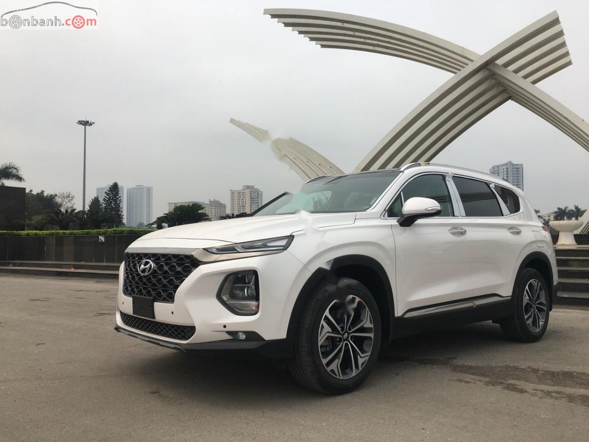 Hyundai Santa Fe 2.4L HTRAC 2019 - Bán xe Hyundai Santa Fe 2.4L HTRAC sản xuất 2019, màu trắng