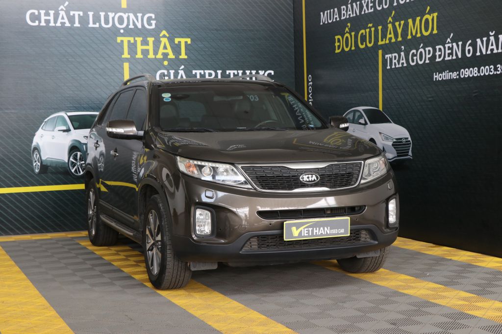 Kia Sorento DAT 2.2AT 2014 - Bán ô tô Kia Sorento DAT 2.2AT năm sản xuất 2014, màu nâu, giá chỉ 726 triệu