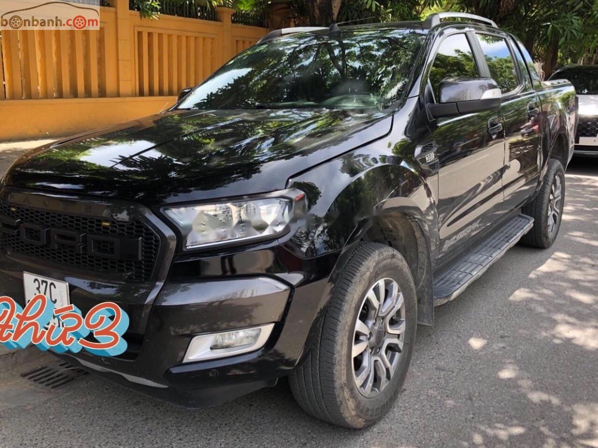 Ford Ranger Wildtrak 3.2L 4x4 AT 2017 - Bán Ford Ranger Wildtrak 3.2L 4x4 AT 2017, màu đen, xe nhập, 1 chủ từ đầu xe đẹp xuất sắc