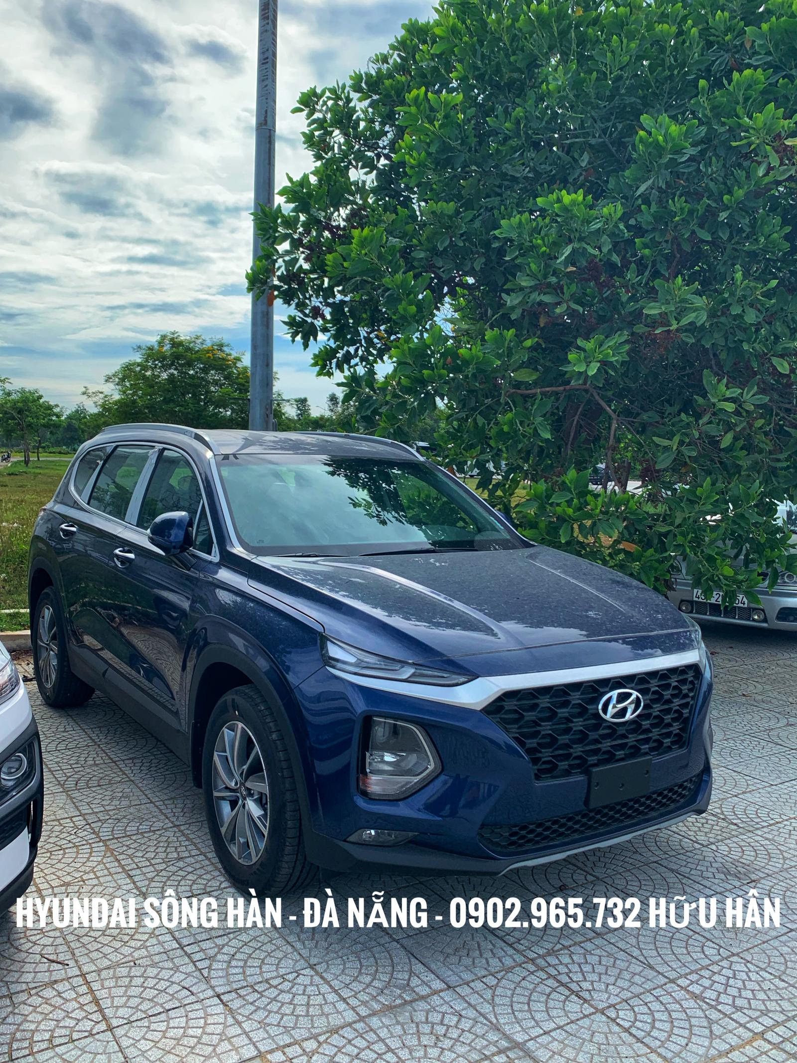 Hyundai Santa Fe 2019 - Bán Hyundai Santa Fe đời 2019, màu xanh lam, tặng cả đống phụ kiện, hỗ trợ vay 80% xe LH: 0902.965.732 Hữu Hân