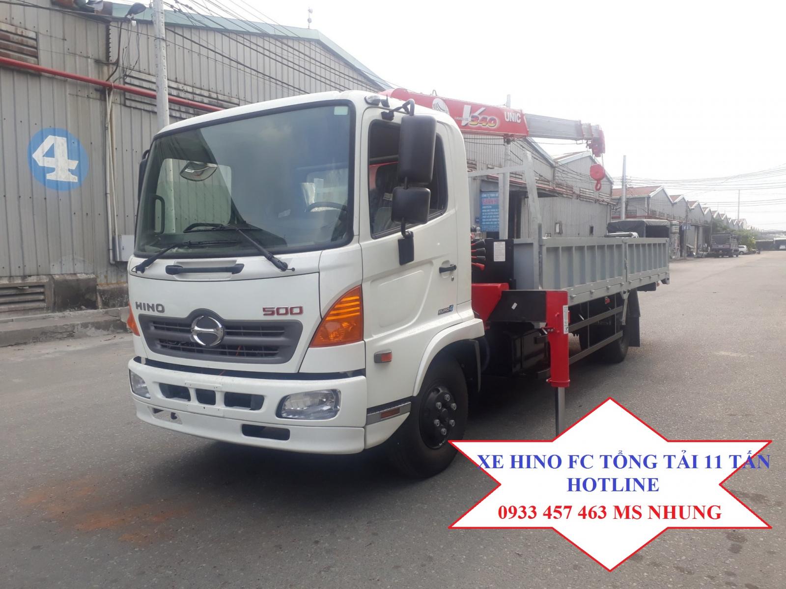 Hino FC   FC9JLTC    2019 - Bán Hino FC9JLTC 5 tấn 25 gắn cẩu Unic 3 tấn 4 đốt, sản xuất năm 2019, 1 tỷ