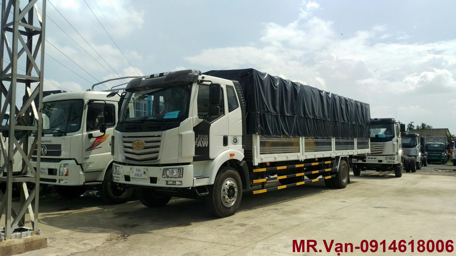 Howo La Dalat 7T2 2019 - Bán FAW 7T2 xe tải thùng 9M6, đời 2019, màu trắng, xe nhập