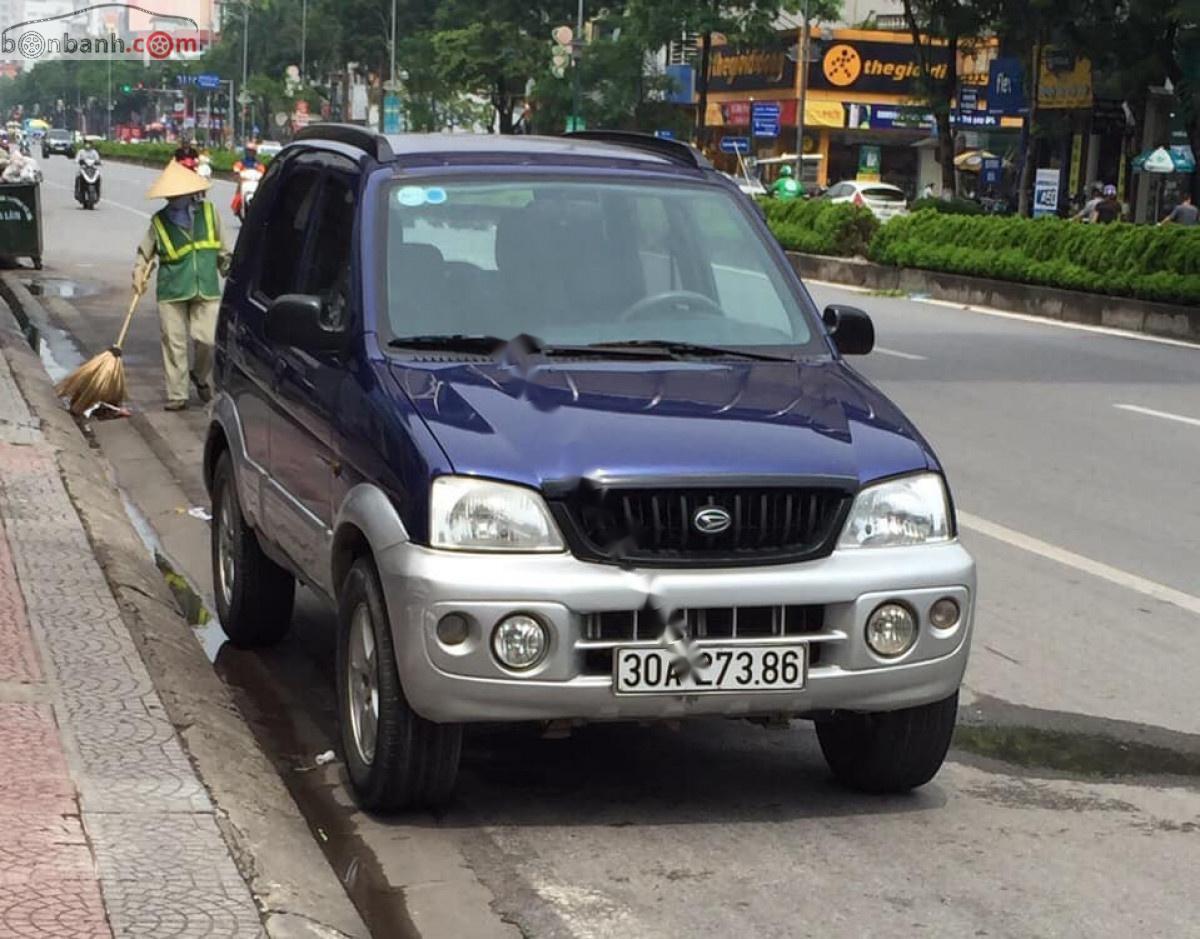 Daihatsu Terios 1.3 4x4 MT 2004 - Bán Daihatsu Terios 1.3 4x4 MT 2004, màu xanh lam, xe gia đình