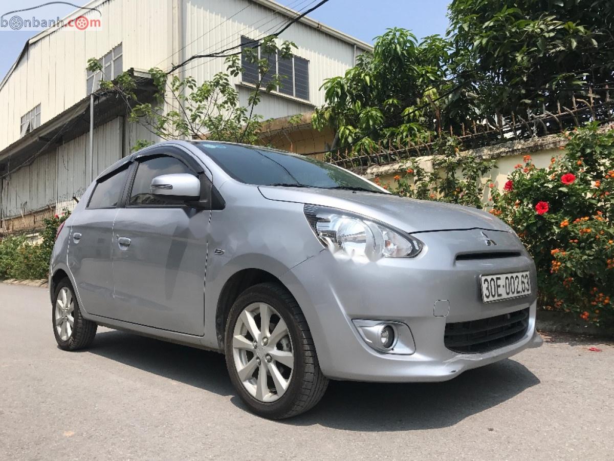 Mitsubishi Mirage 1.2 AT 2015 - Bán Mitsubishi Mirage 1.2 AT đời 2015, màu bạc, nhập khẩu Thái