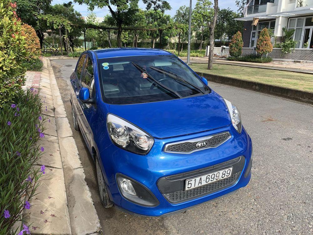 Kia Morning 2014 - Chính chủ bán Kia Morning S 1.25 AT 2014, màu xanh lam