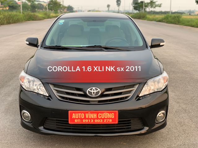 Toyota Corolla 2011 - Bán ô tô Toyota Corolla 1.6XLI sản xuất 2011, màu đen, xe nhập