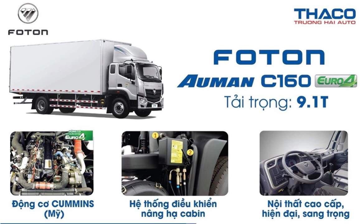 Thaco AUMAN 2019 - Mua bán trả góp xe tải 9 tấn 2019 tại Bà Rịa Vũng Tàu