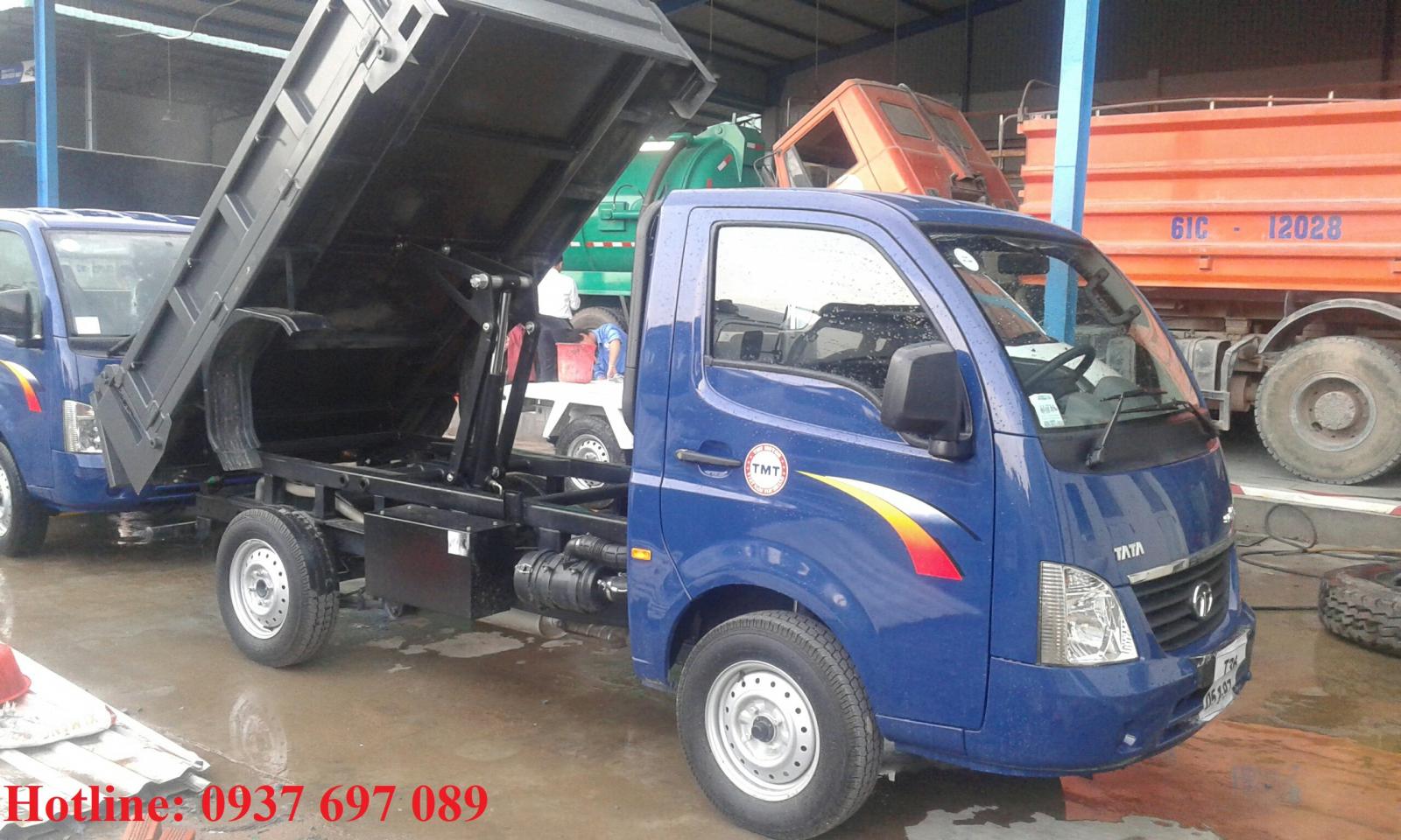 Xe tải 1 tấn - dưới 1,5 tấn 2019 - Xe ben Tata Ấn Độ 990kg đời 2019 máy dầu, thùng 1 khối