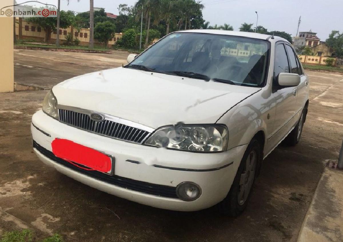 Ford Laser Delu 1.6 MT 2002 - Bán Ford Laser Delu 1.6 MT sản xuất 2002, màu trắng