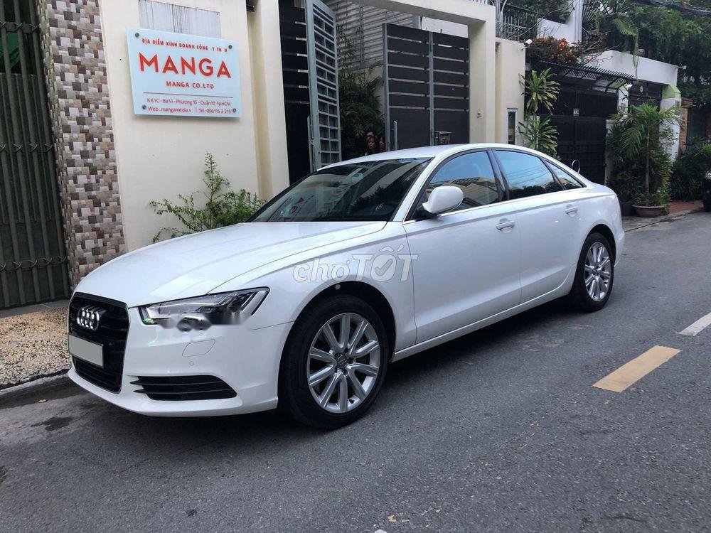 Audi A6     2012 - Xe Audi A6 sản xuất 2012, màu trắng, nhập khẩu như mới