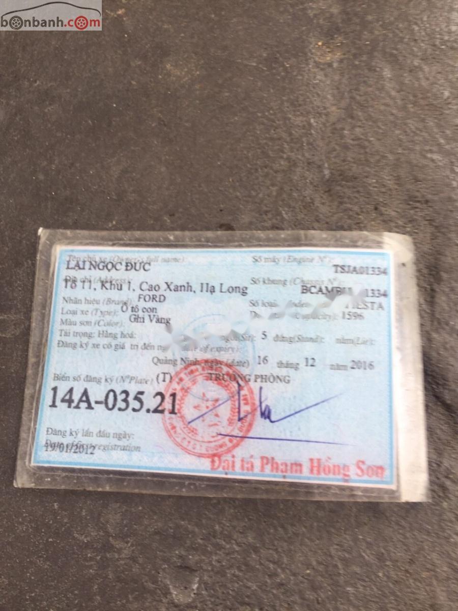 Ford Fiesta 2011 - Bán Ford Fiesta sản xuất 2011, màu vàng cát
