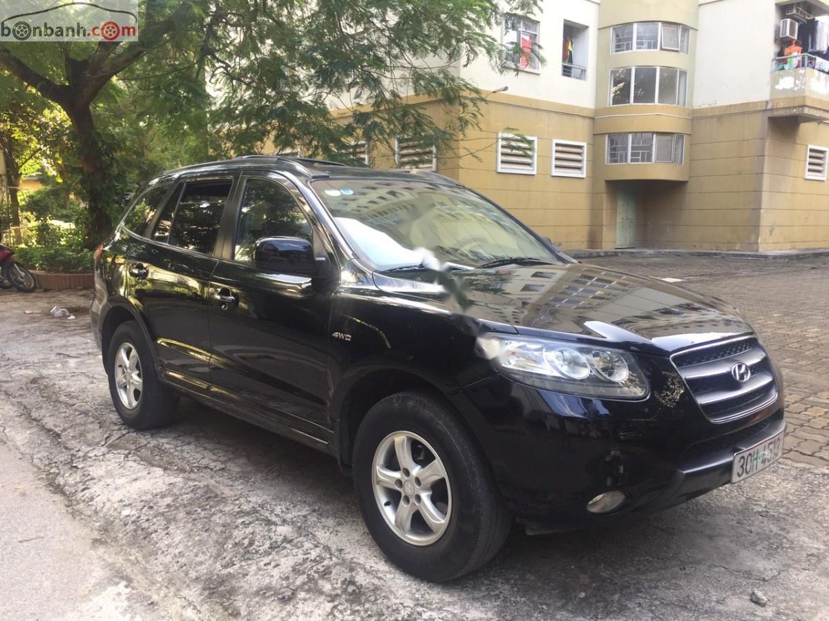 Hyundai Santa Fe 2007 - Cần bán Hyundai Santa Fe năm 2007, màu đen, nhập khẩu Hàn Quốc  