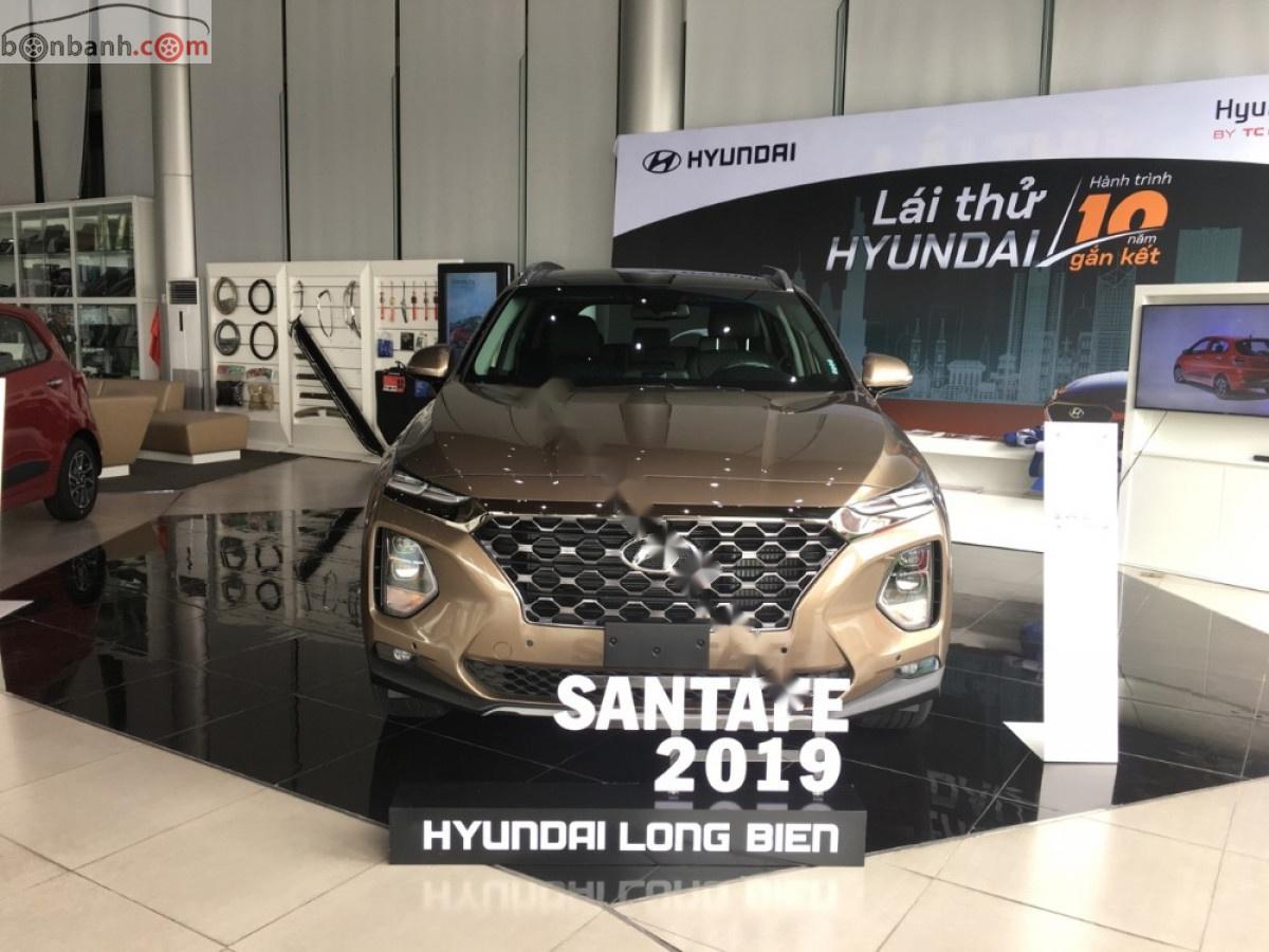 Hyundai Santa Fe 2.2L HTRAC 2019 - Bán ô tô Hyundai Santa Fe 2.2L HTRAC đời 2019, màu nâu