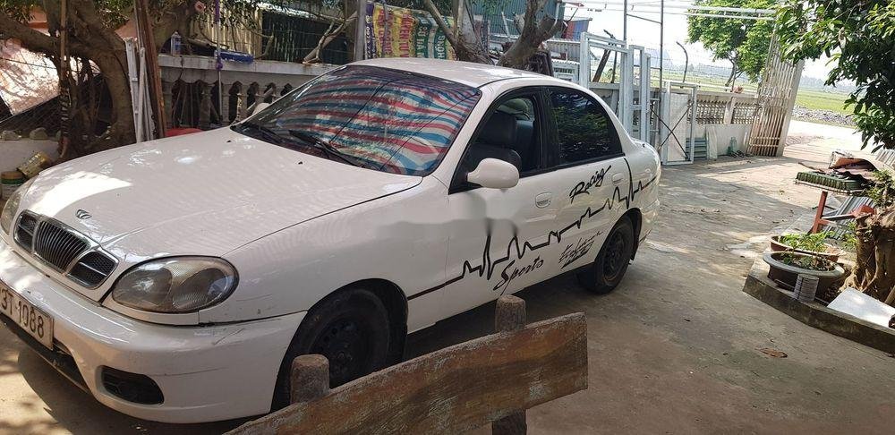 Daewoo Lanos   MT 2002 - Xe Daewoo Lanos MT 2002, màu trắng, 60 triệu