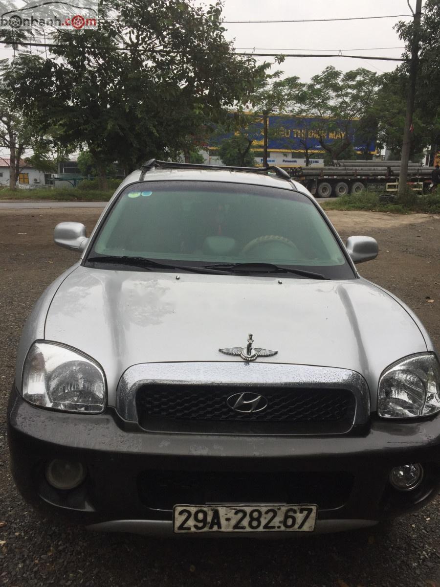 Hyundai Santa Fe 2003 - Bán Hyundai Santa Fe đời 2003, màu bạc, xe nhập số sàn