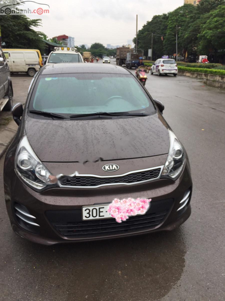 Kia Rio 1.4 AT 2015 - Bán xe cũ Kia Rio đời 2015, màu nâu, nhập khẩu