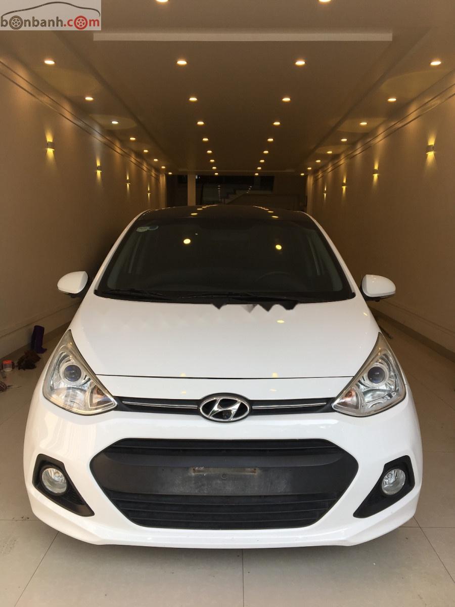 Hyundai Grand i10   1.2 AT 2014 - Cần bán lại xe Hyundai Grand i10 1.2 AT đời 2014, màu trắng, nhập khẩu nguyên chiếc