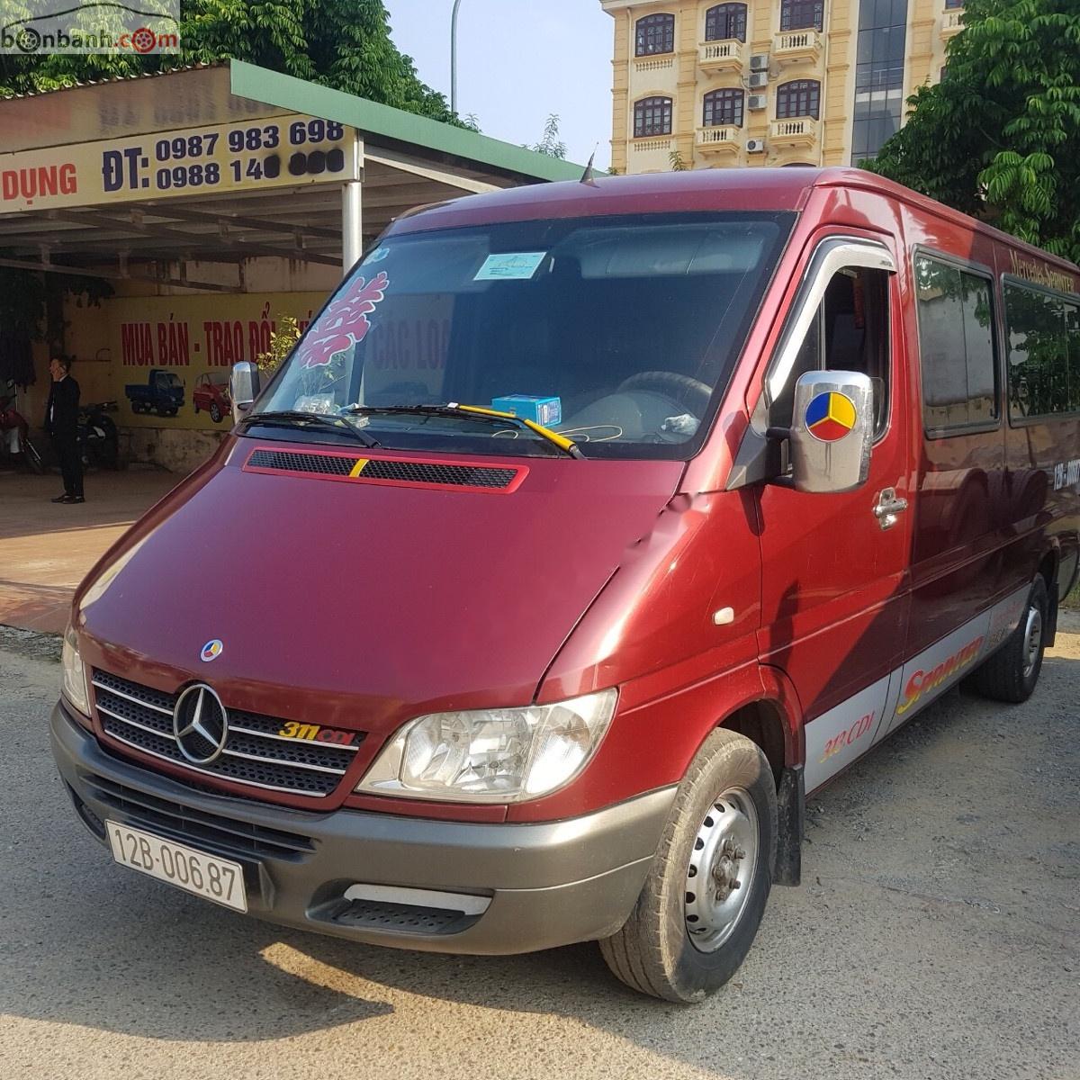 Mercedes-Benz Sprinter 2010 - Cần bán gấp Mercedes Sprinter đời 2010, màu đỏ, xe nhập, 355tr