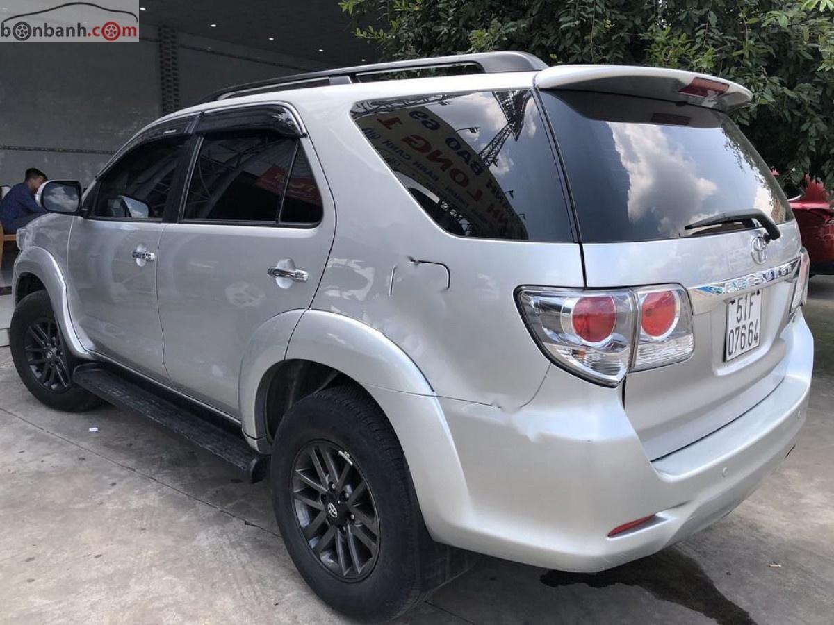 Toyota Fortuner   2015 - Cần bán lại xe cũ Toyota Fortuner 2.7V 4x4 AT đời 2015, màu bạc